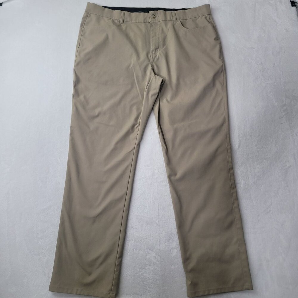 Pebble Beach Golf Men's Straight Leg Khaki Flat Front Pants 40X32